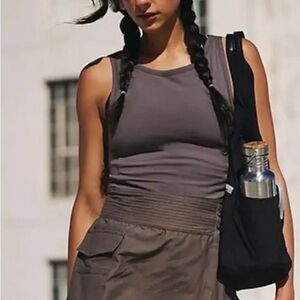 Free People Movement Stylish Gray/brown Women's Romper skort NWOT